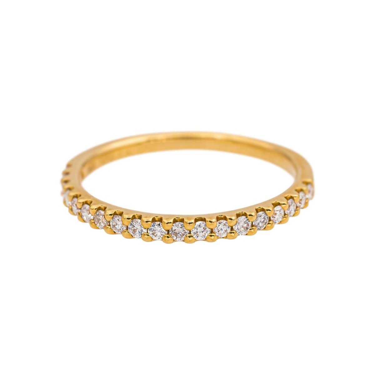 Bague Demi - alliance Or jaune Diamant - Castafiore