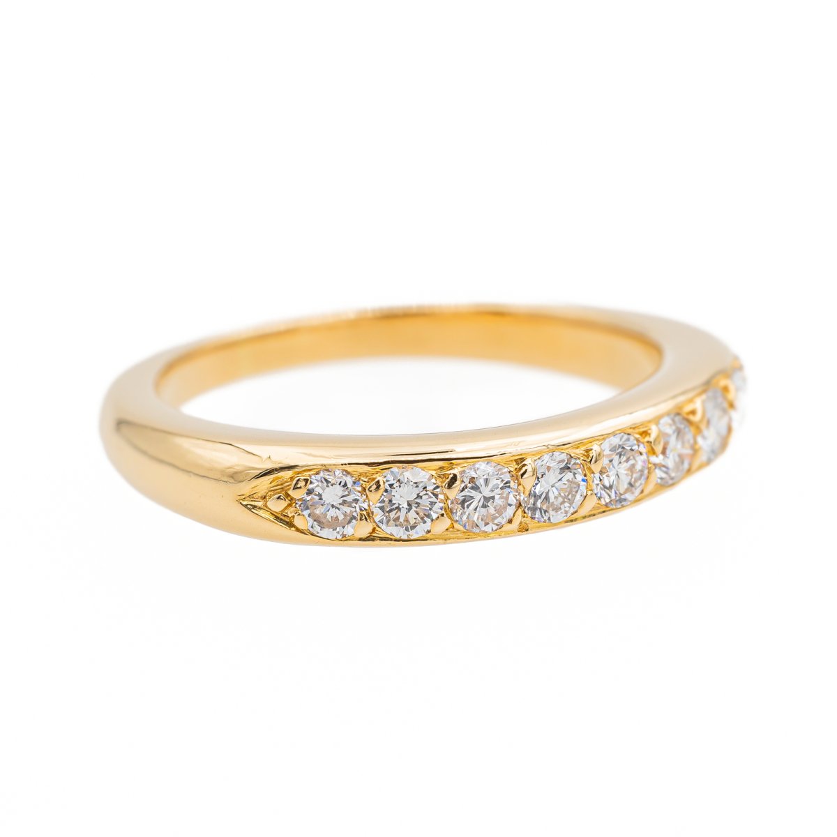 Bague Demi alliance Or jaune Diamant - Castafiore