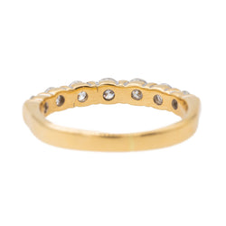 Bague Demi alliance Or jaune Diamant - Castafiore