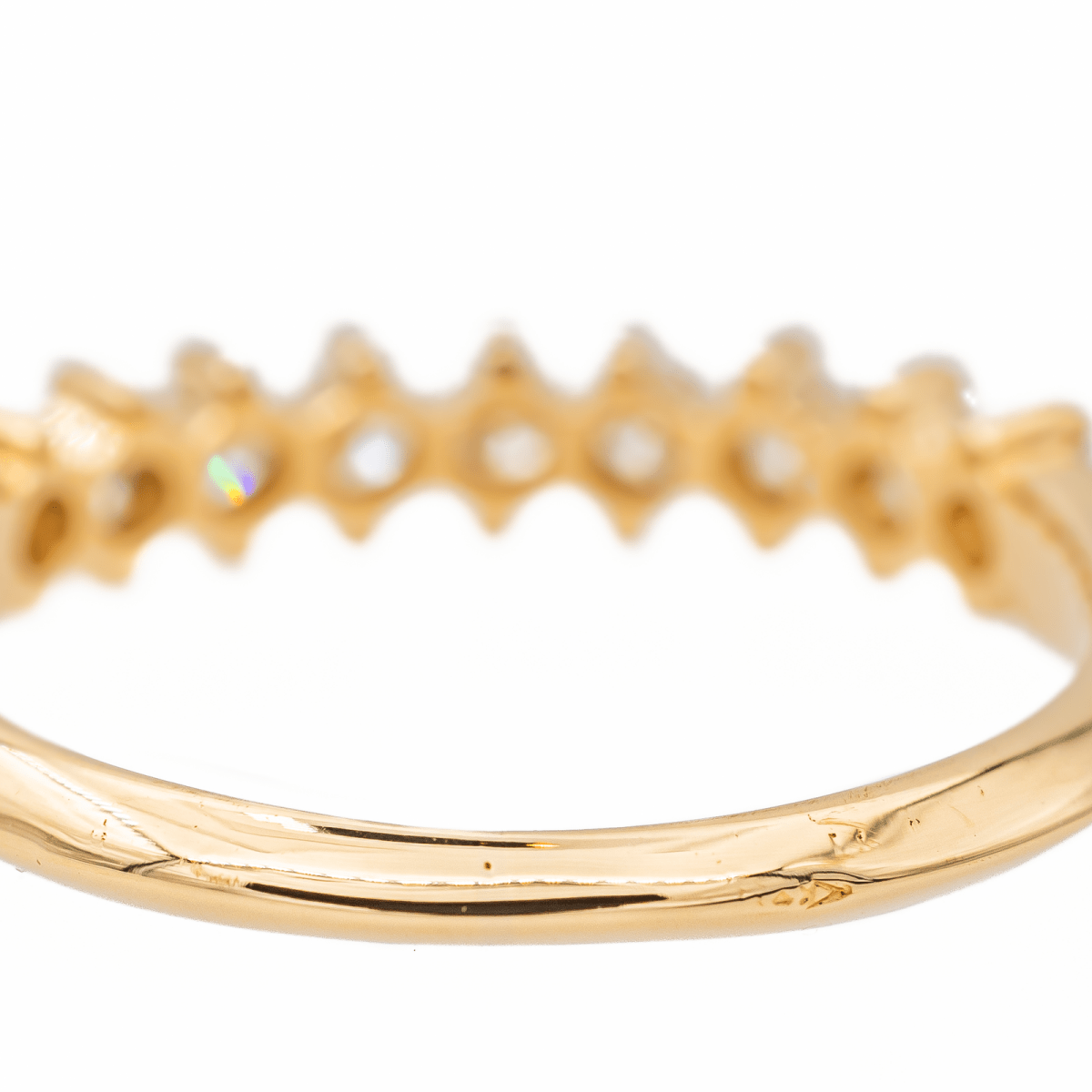 Bague Demi alliance Or jaune Diamant - Castafiore
