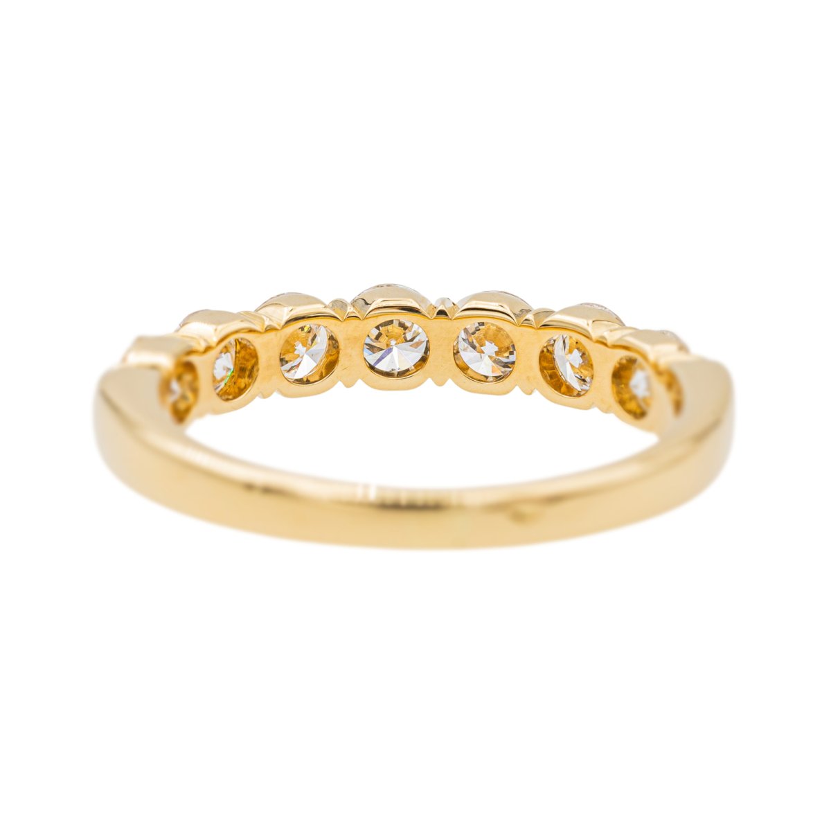 Bague Demi Alliance Or Jaune Diamant - Castafiore