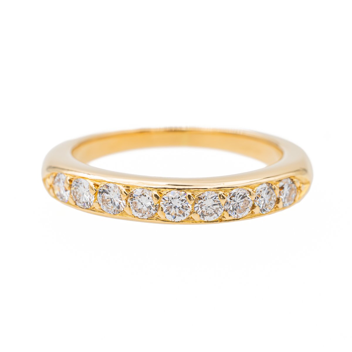 Bague Demi alliance Or jaune Diamant - Castafiore