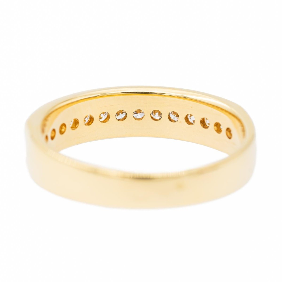 Bague Demi alliance Or jaune Diamant - Castafiore