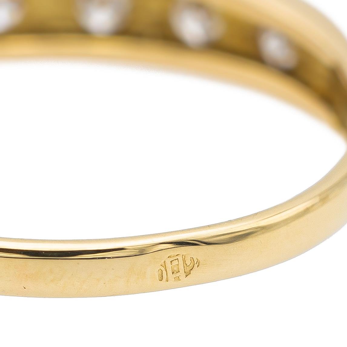 Bague Demi alliance Or jaune Diamant - Castafiore
