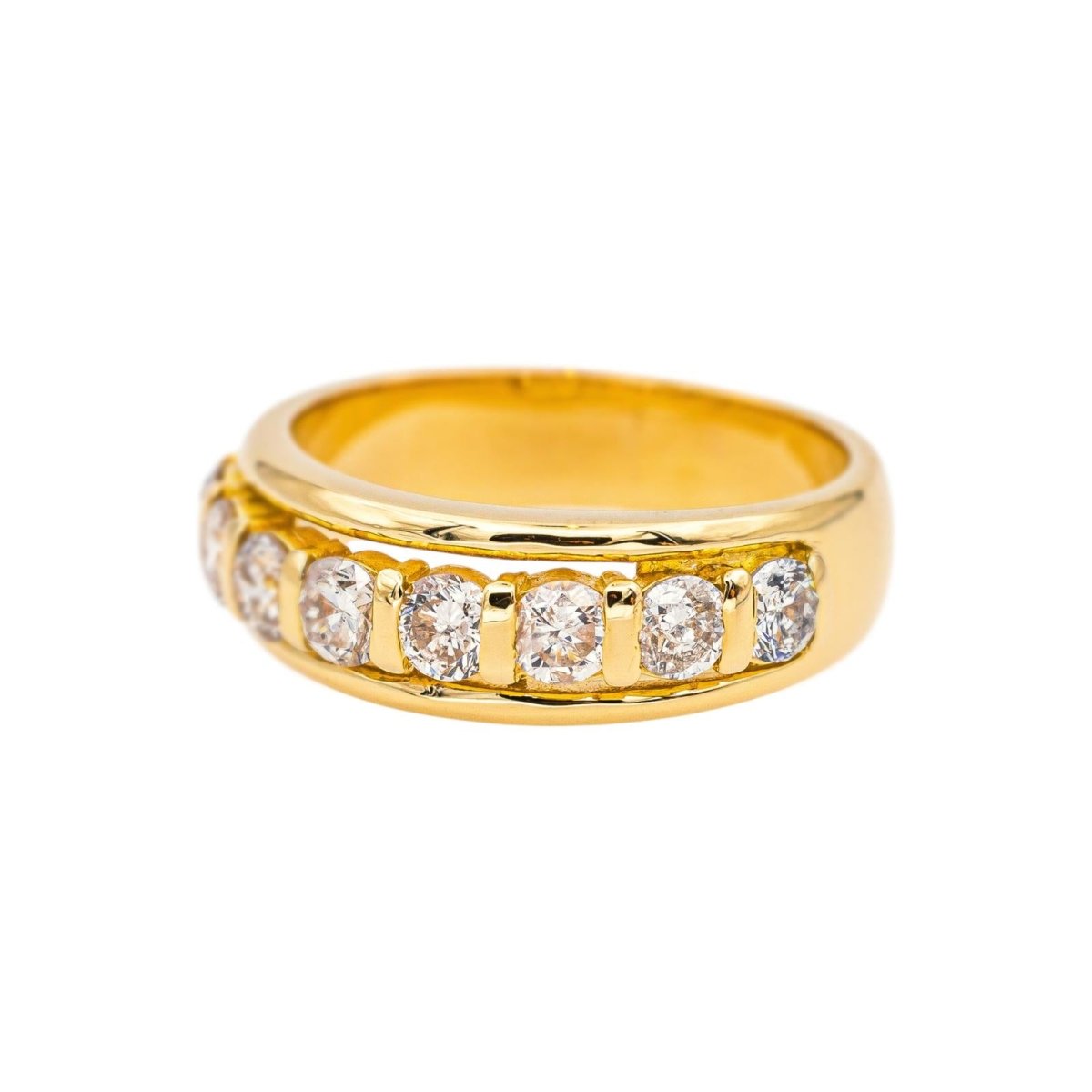 Bague Demi - alliance Or jaune Diamant - Castafiore