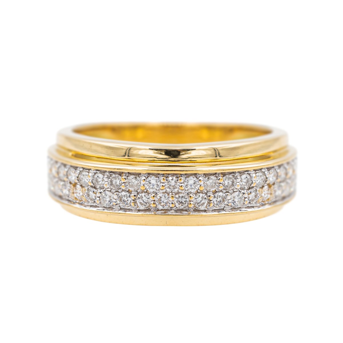 Bague Demi alliance Or jaune Diamant - Castafiore