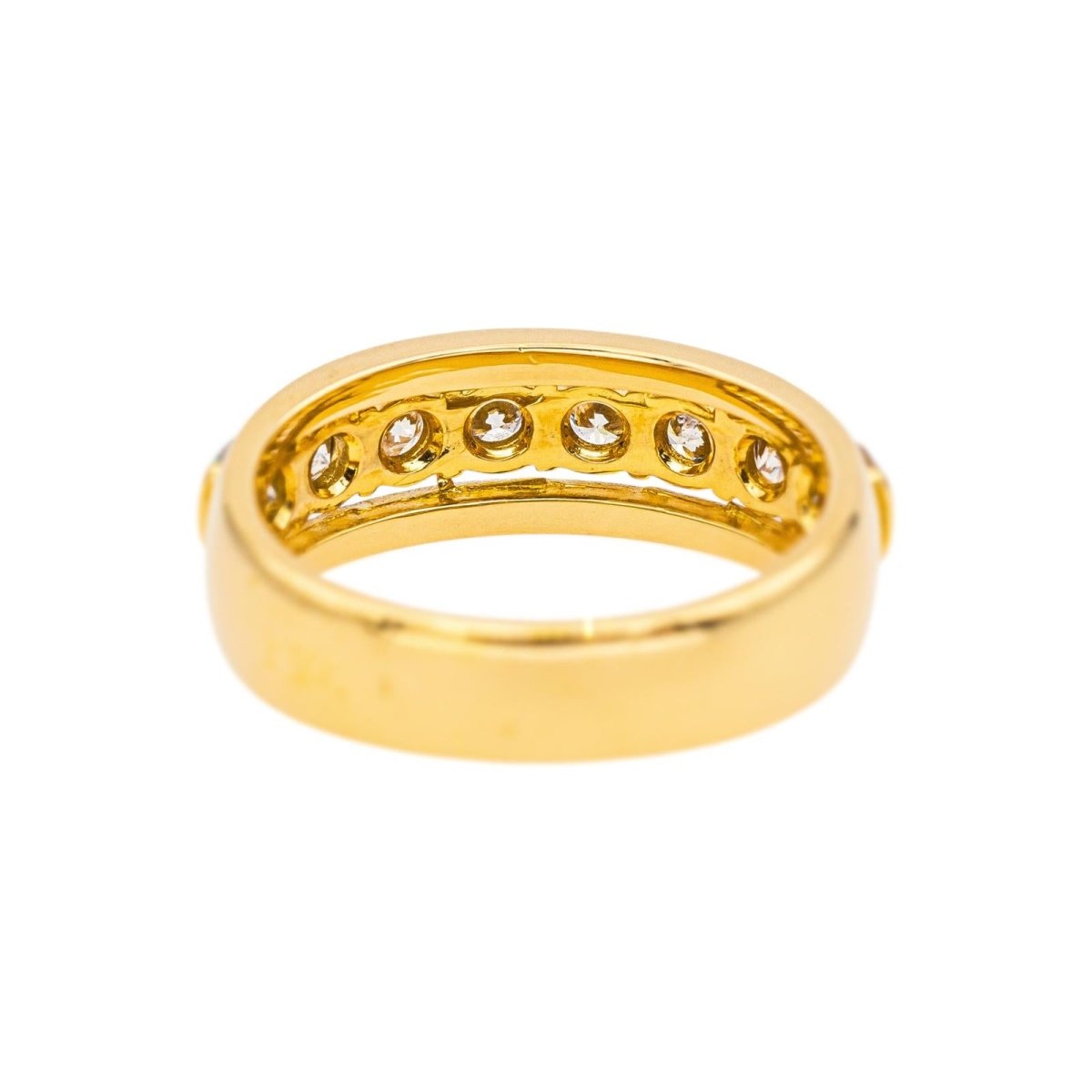 Bague Demi - alliance Or jaune Diamant - Castafiore
