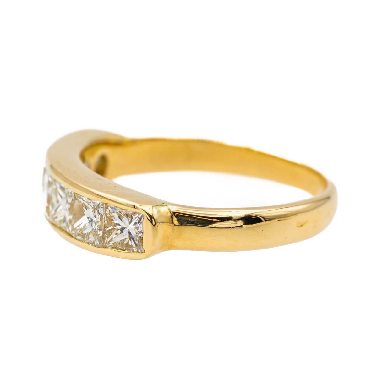 Bague Demi alliance Or jaune Diamant - Castafiore