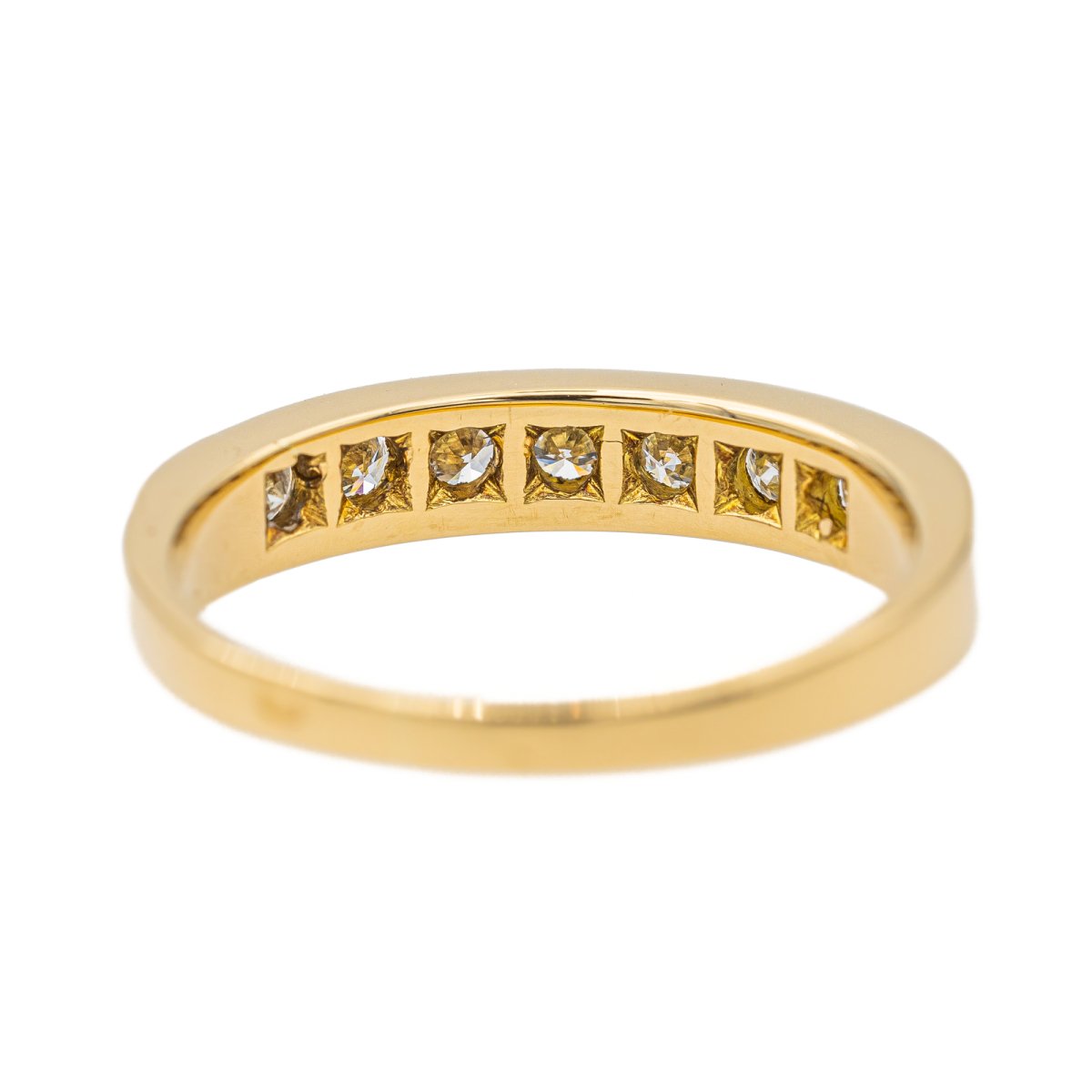 Bague Demi alliance Or jaune Diamant - Castafiore