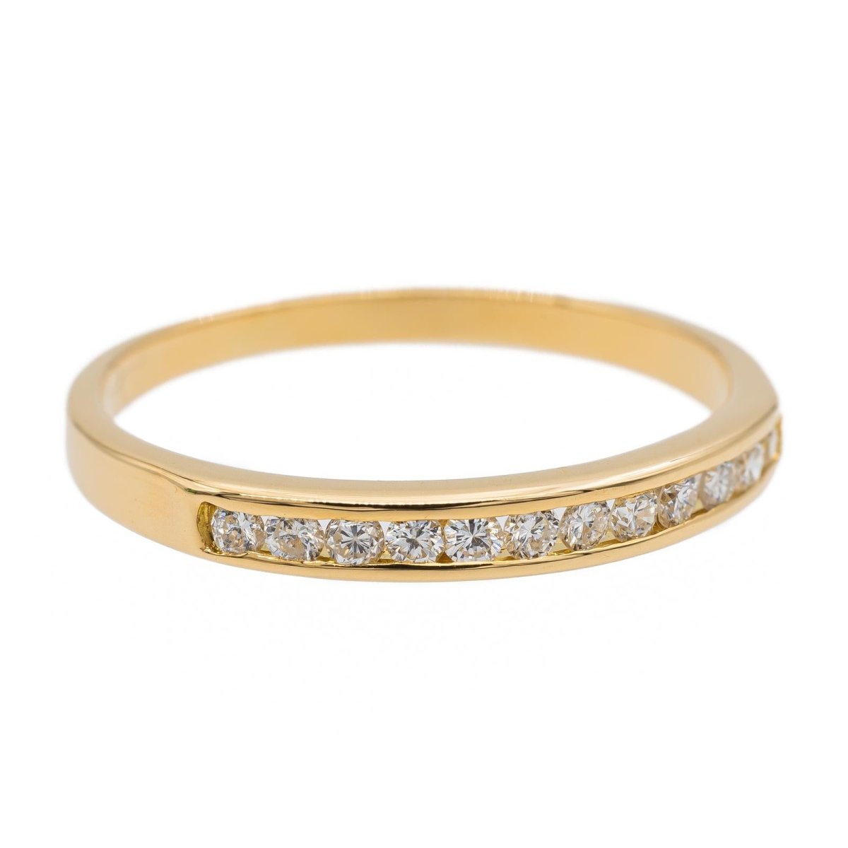 Bague Demi alliance Or jaune Diamant - Castafiore