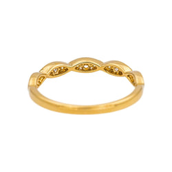 Bague Demi - alliance Or jaune Diamant - Castafiore