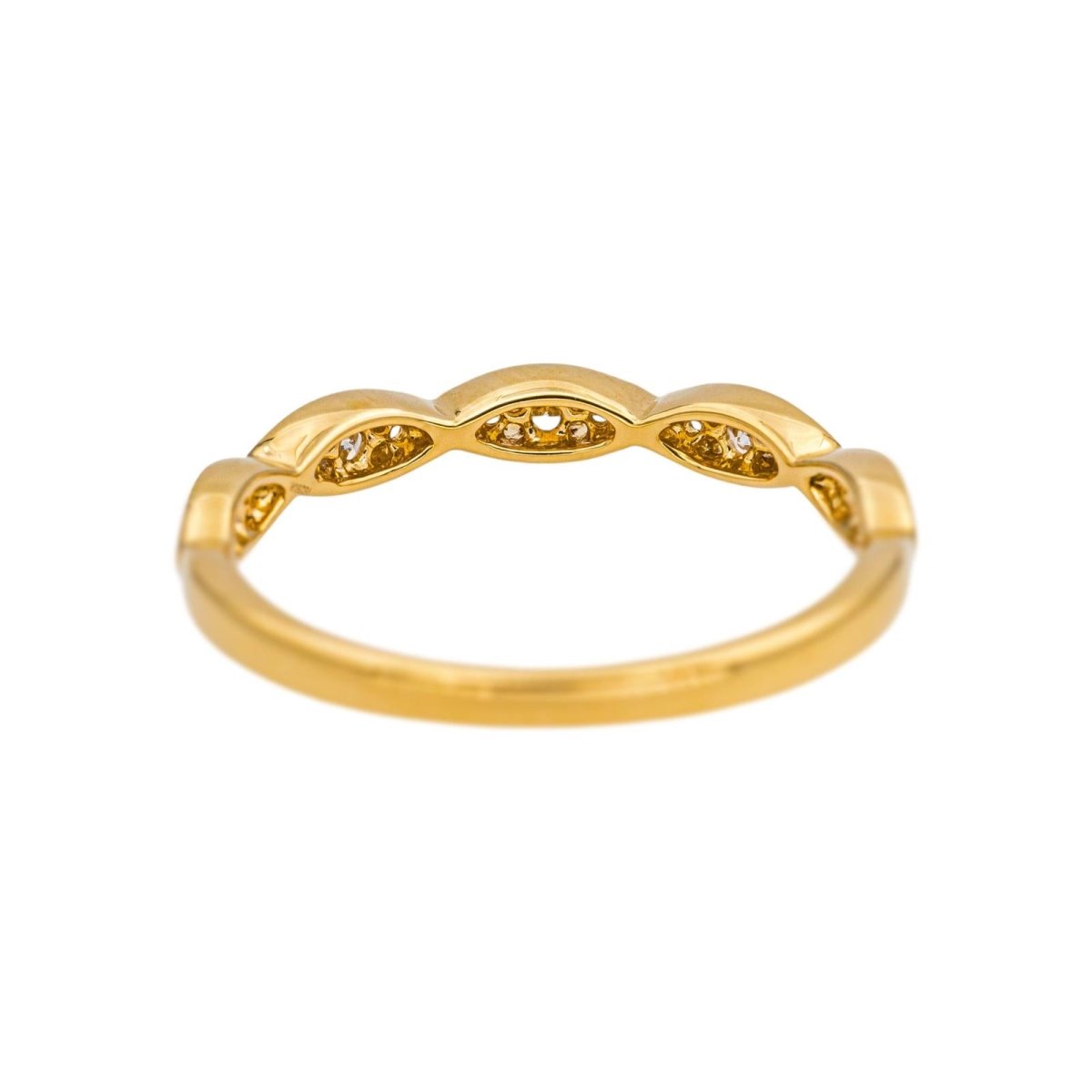 Bague Demi - alliance Or jaune Diamant - Castafiore