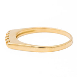 Bague Demi alliance Or jaune Diamant - Castafiore