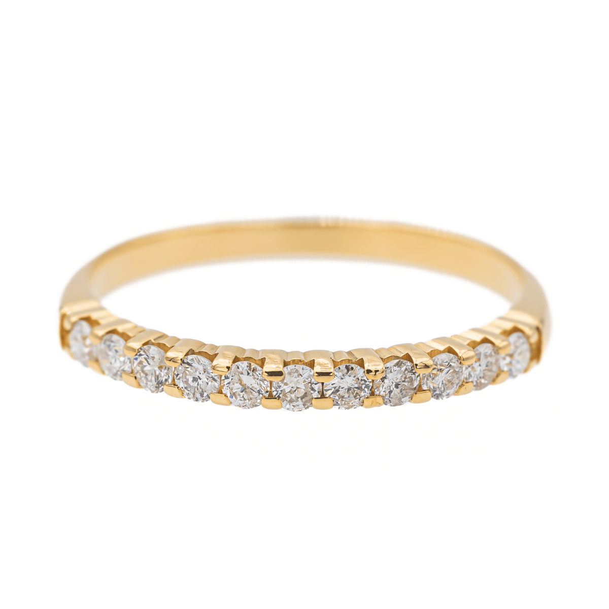 Bague Demi alliance Or jaune Diamant - Castafiore
