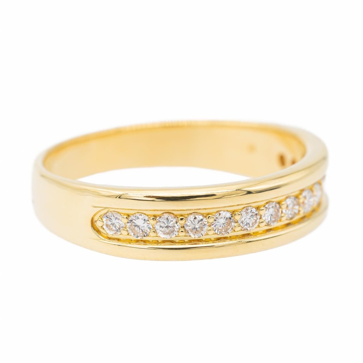 Bague Demi alliance Or jaune Diamant - Castafiore