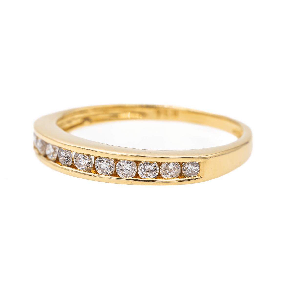 Bague Demi alliance Or jaune Diamant - Castafiore