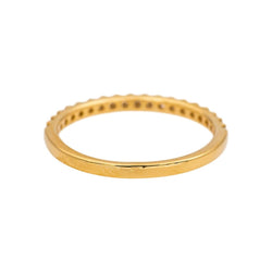 Bague Demi - alliance Or jaune Diamant - Castafiore