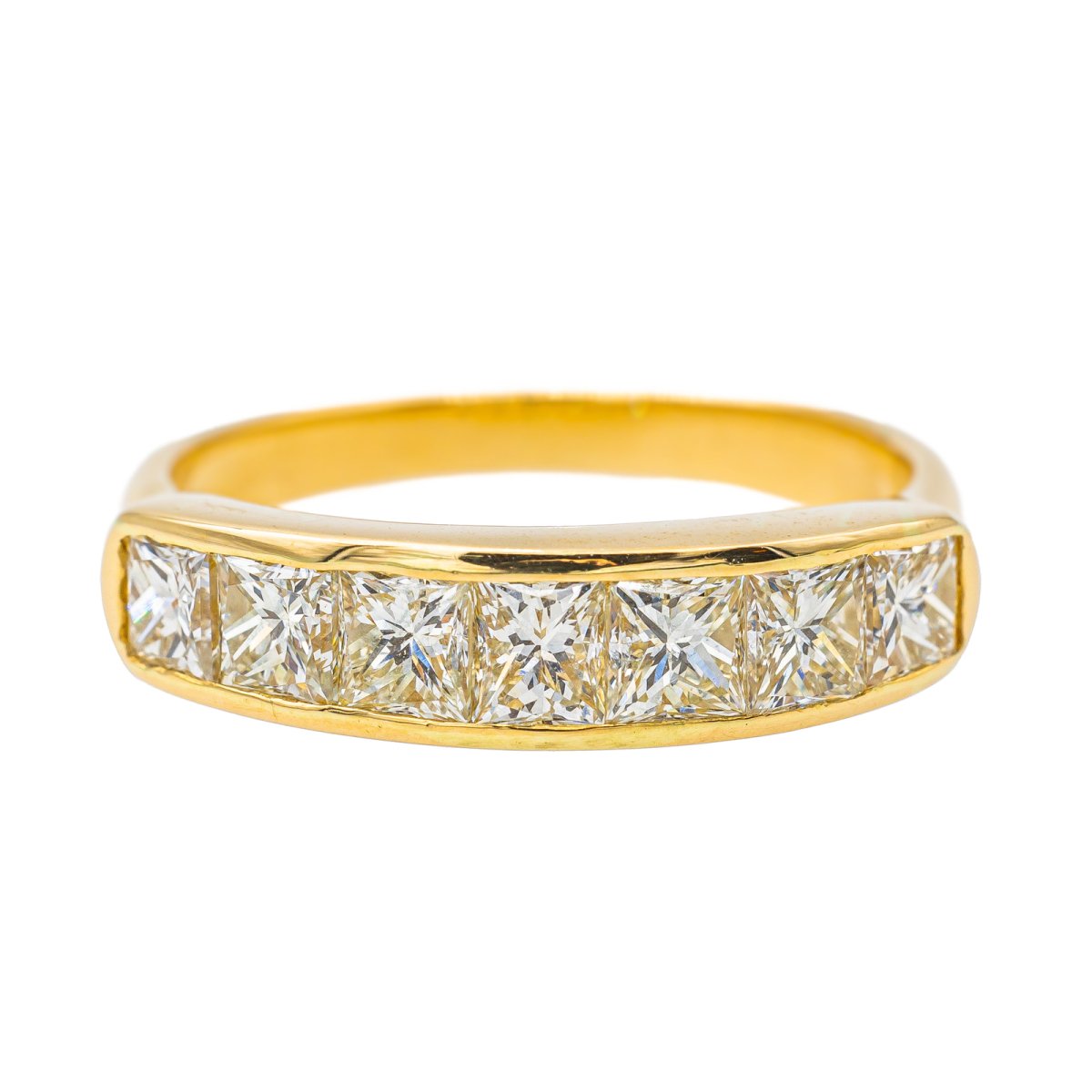 Bague Demi alliance Or jaune Diamant - Castafiore