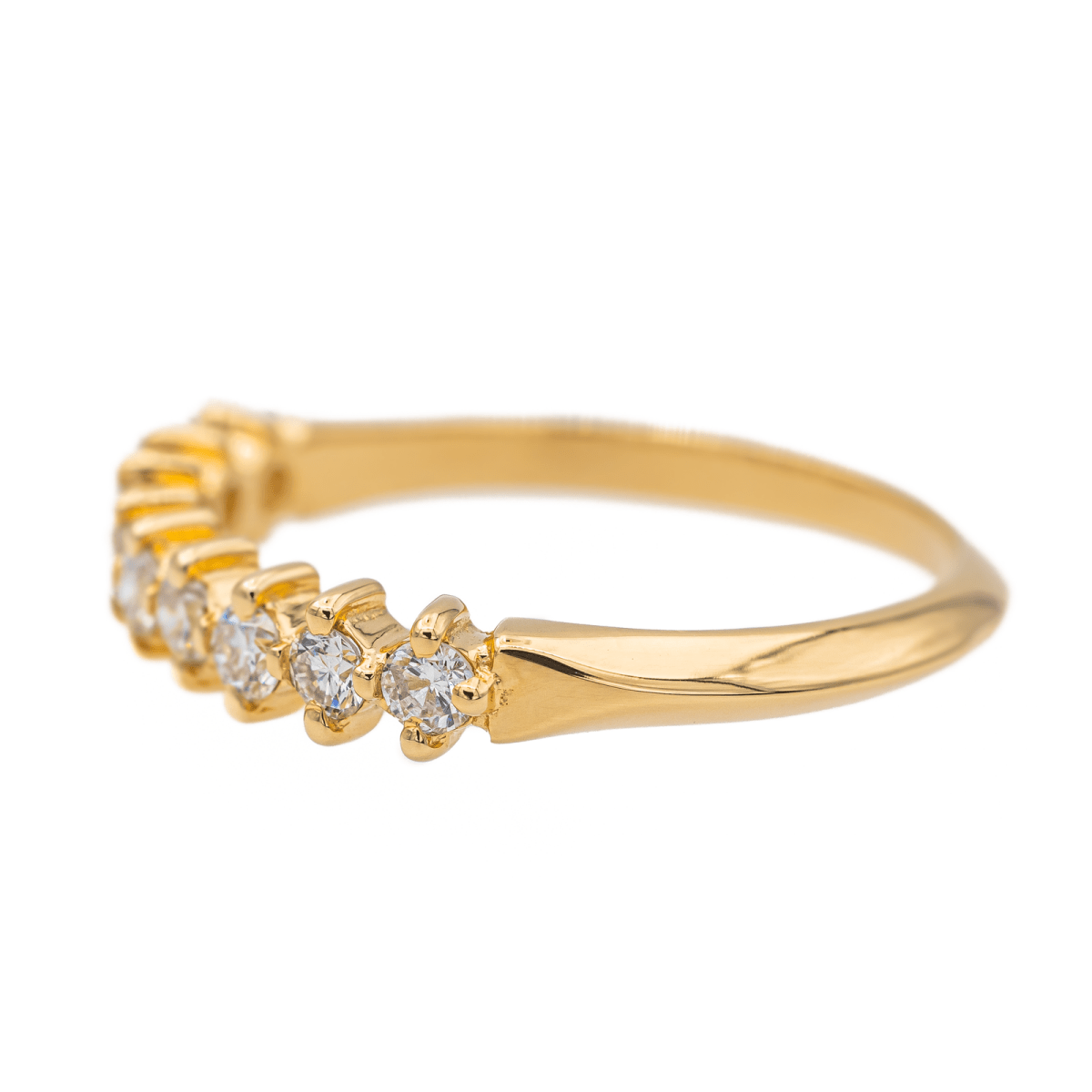 Bague Demi alliance Or jaune Diamant - Castafiore