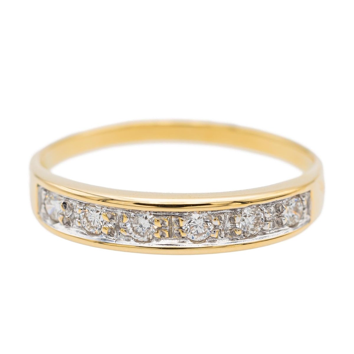 Bague Demi alliance Or jaune Diamant - Castafiore