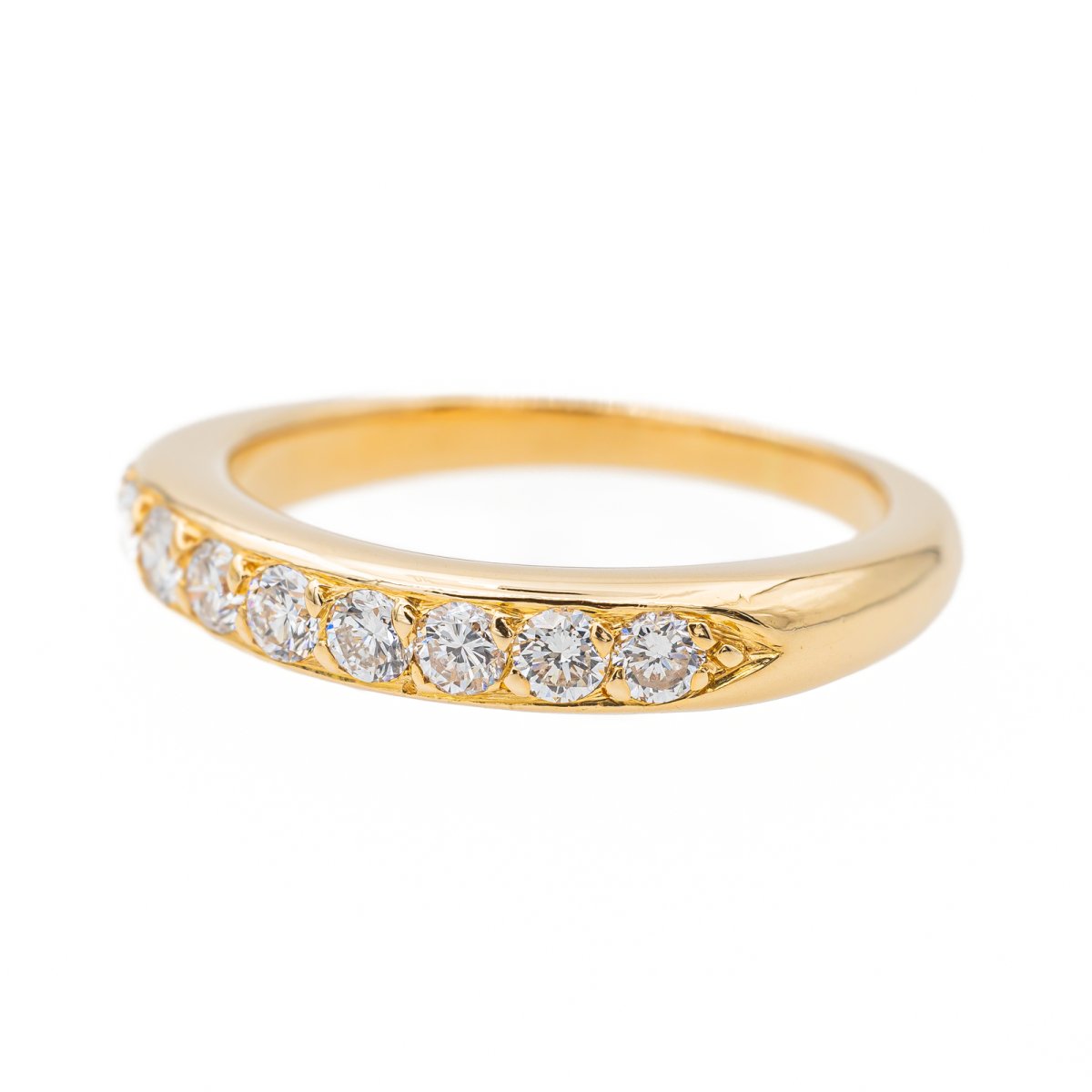 Bague Demi alliance Or jaune Diamant - Castafiore