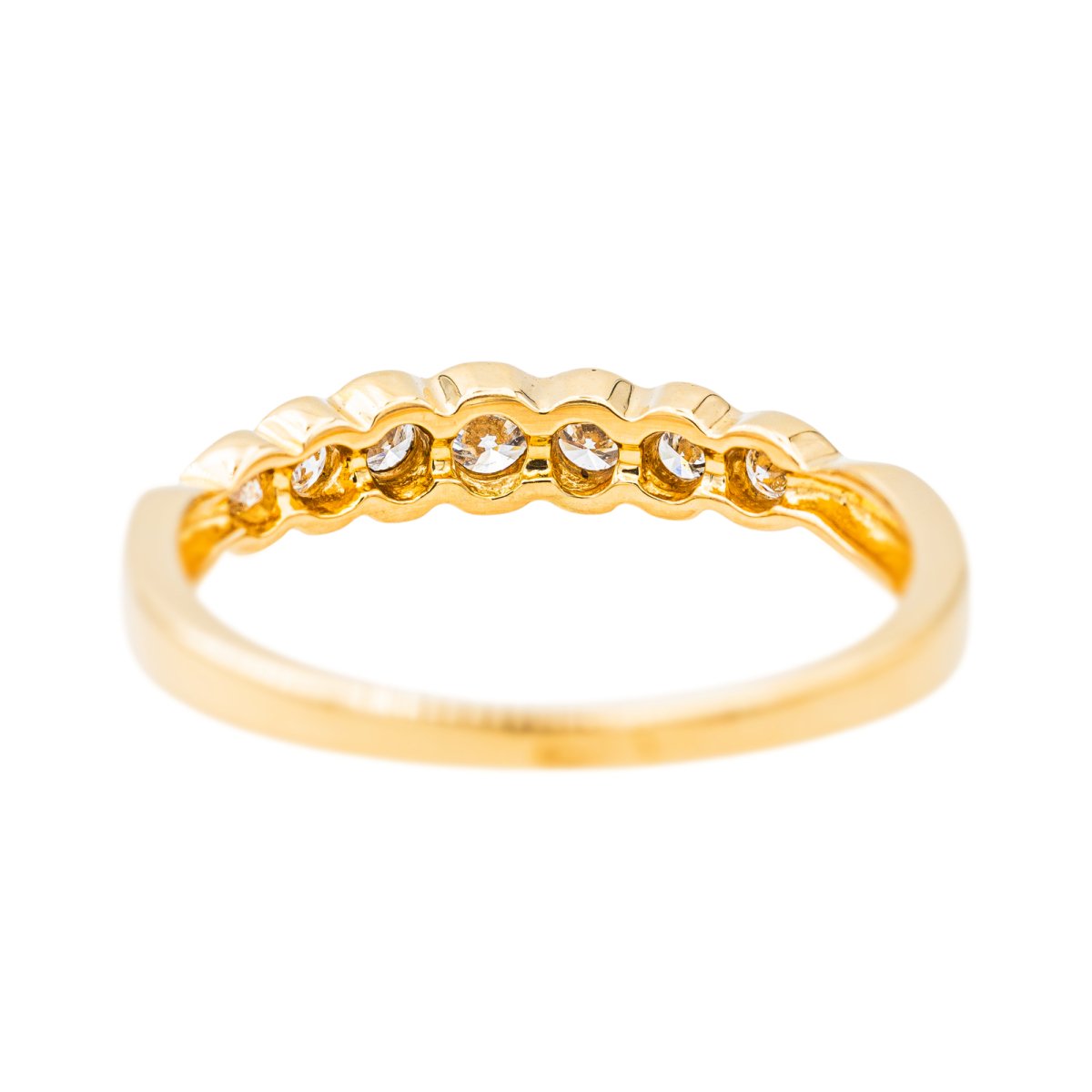 Bague Demi - alliance Or jaune Diamant - Castafiore