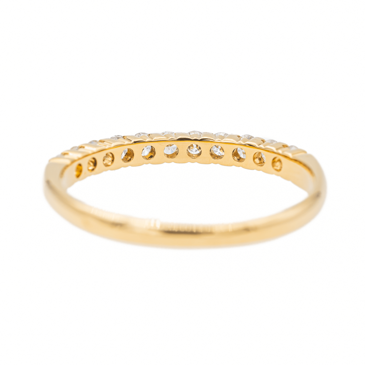 Bague Demi alliance Or jaune Diamant - Castafiore