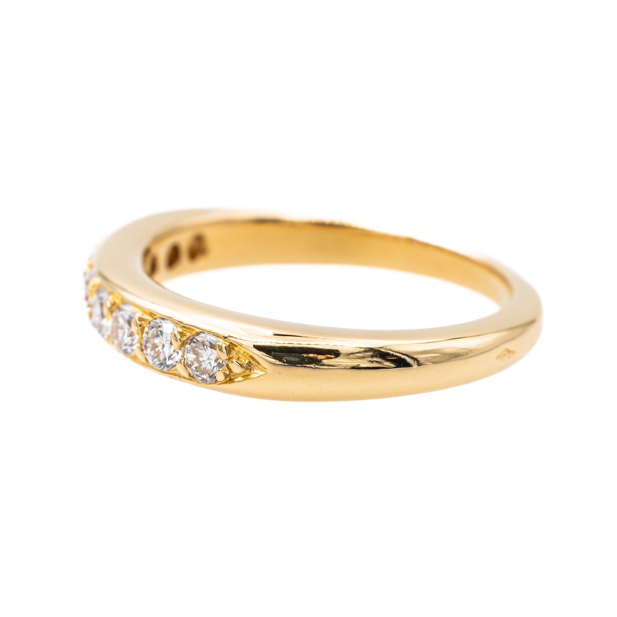 Bague Demi alliance Or jaune Diamant - Castafiore