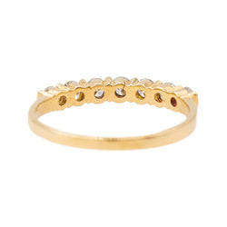 Bague Demi alliance Or jaune Diamant - Castafiore