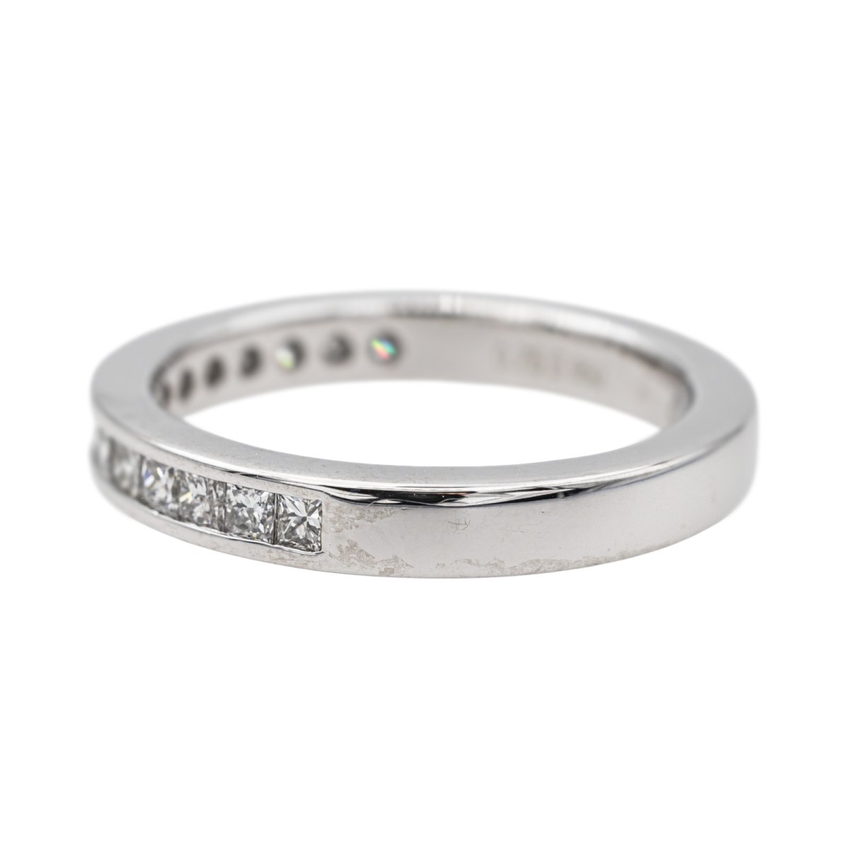 Bague Demi - Alliance Platine Diamant - Castafiore
