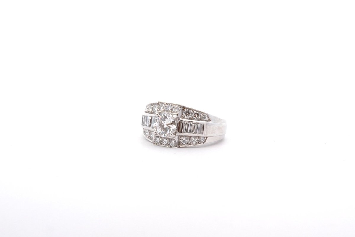 Bague diamant 0,77ct E/SI1 en platine - Castafiore