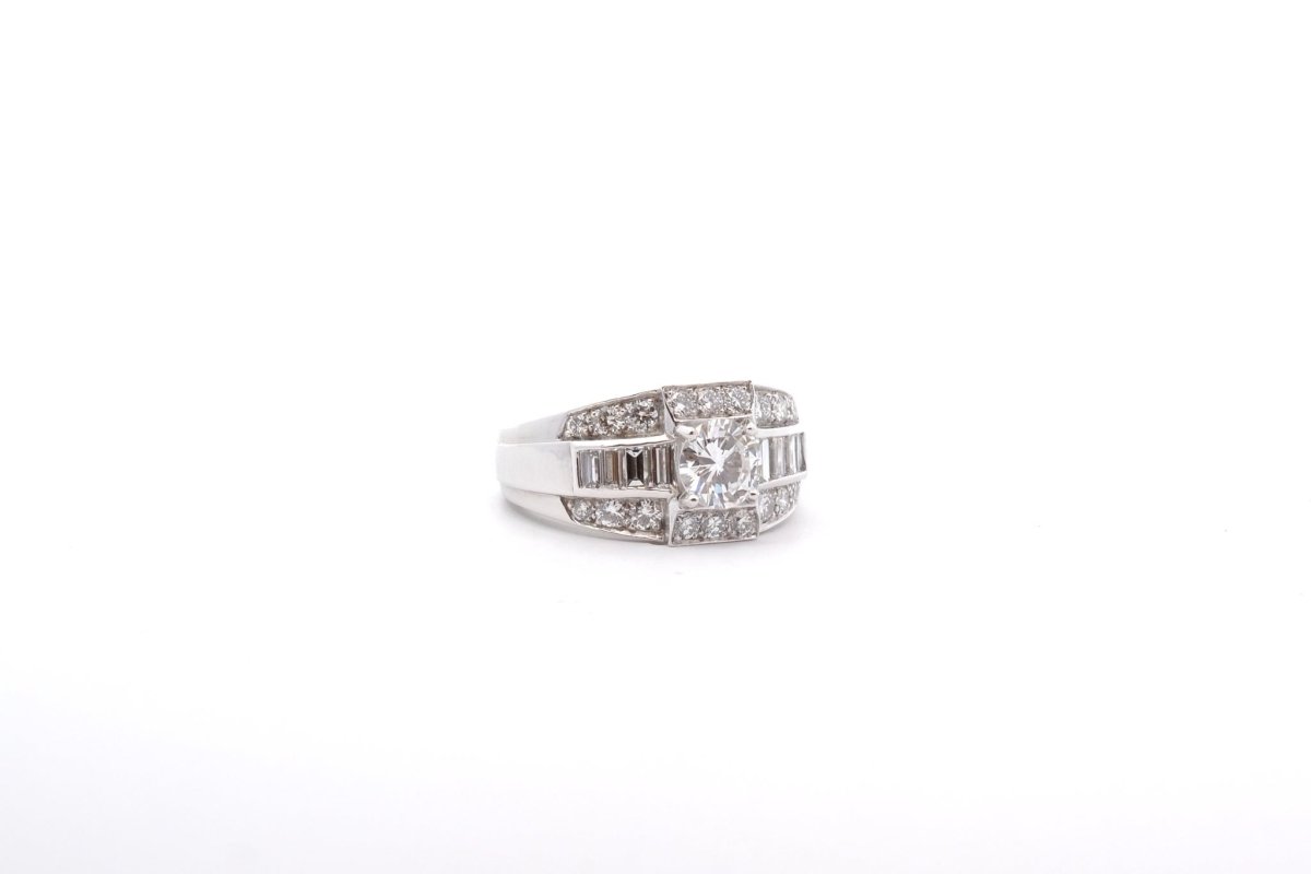 Bague diamant 0,77ct E/SI1 en platine - Castafiore