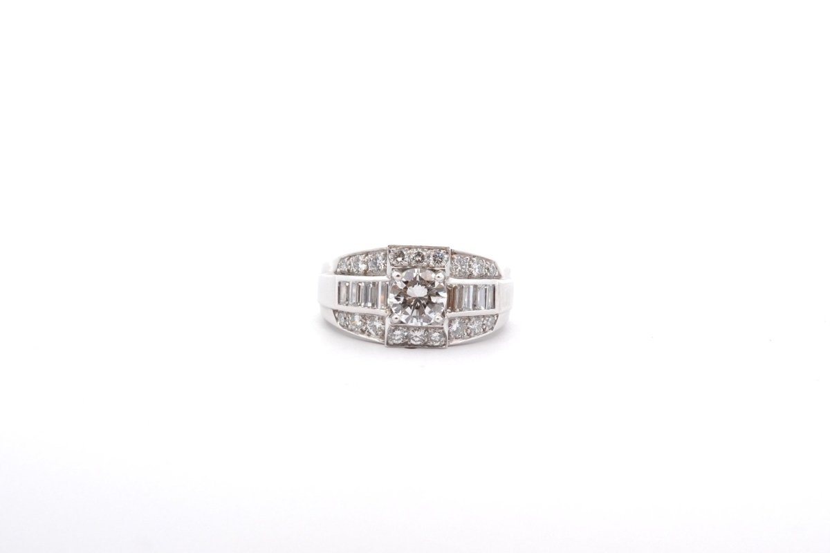Bague diamant 0,77ct E/SI1 en platine - Castafiore