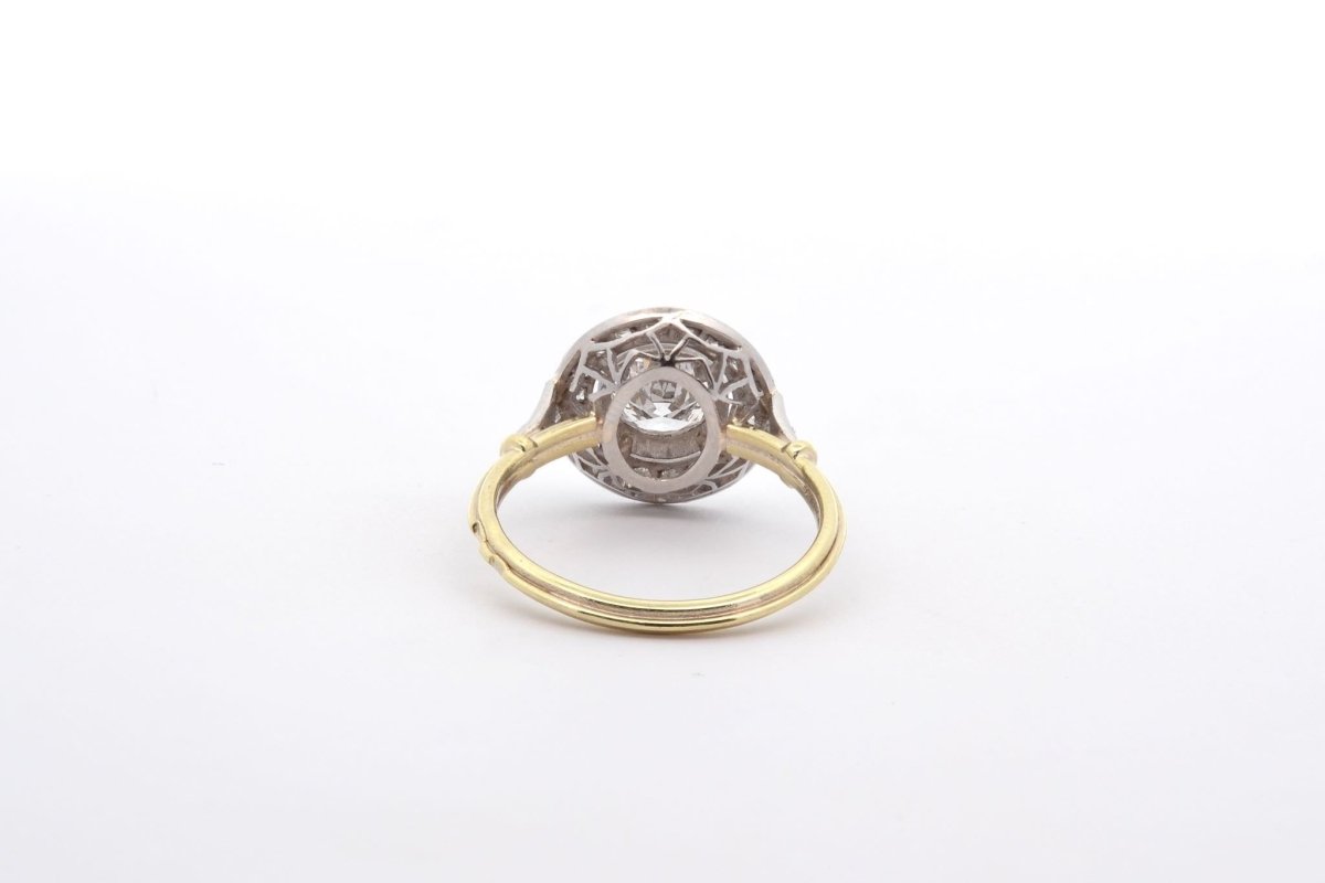 Bague diamant 0,84ct I/SI1 en or et platine - Castafiore