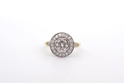 Bague diamant 0,84ct I/SI1 en or et platine - Castafiore