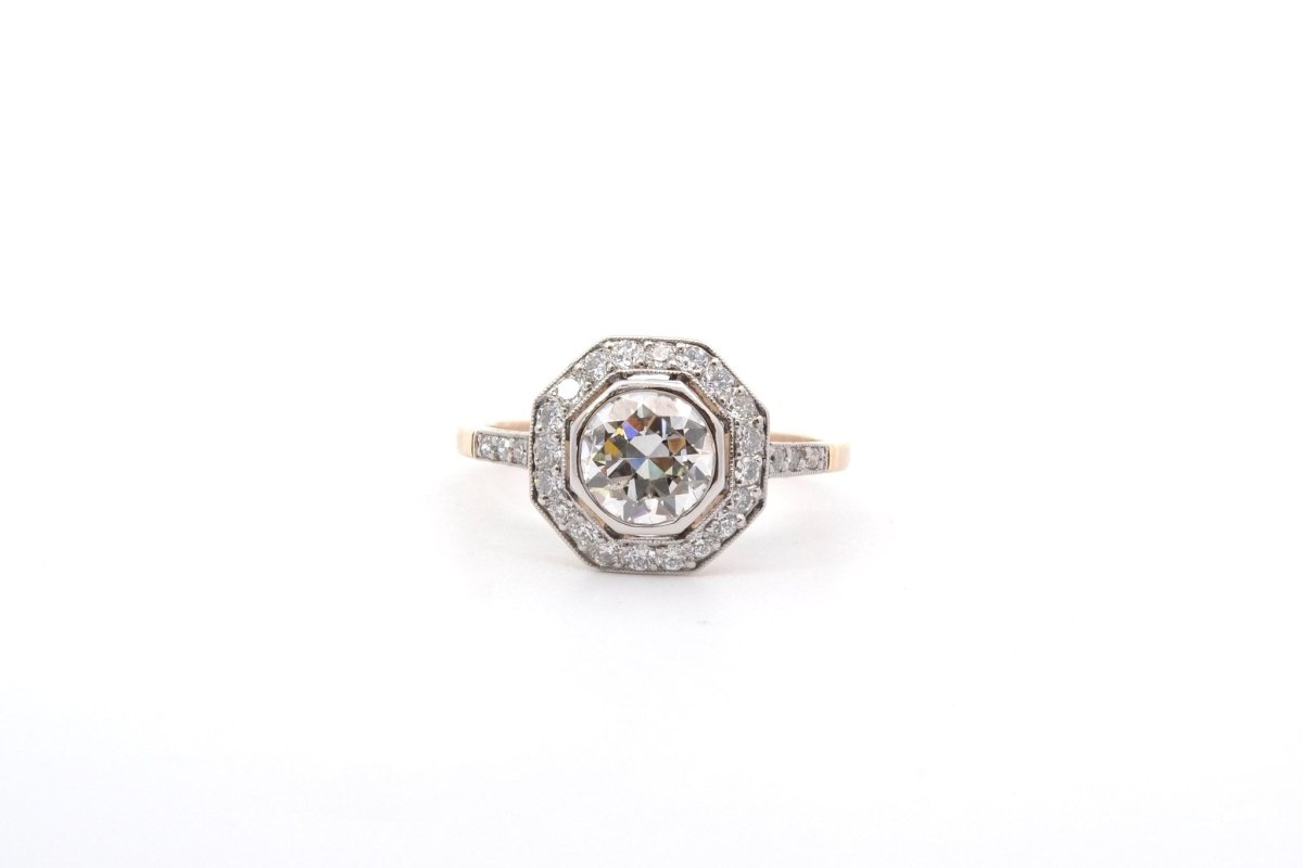 Bague diamant 0,96ct G/SI2 en or et platine - Castafiore