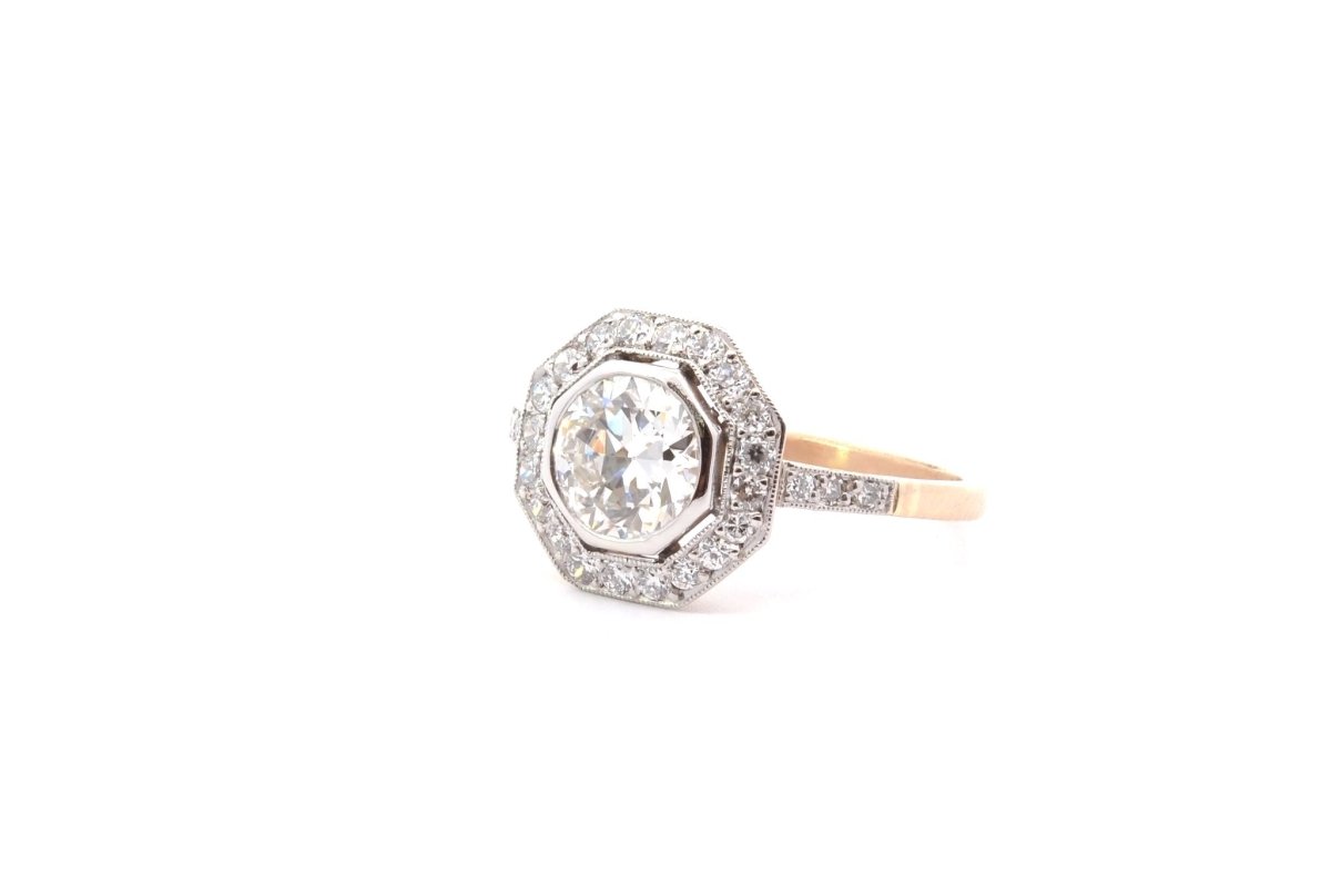 Bague diamant 0,96ct G/SI2 en or et platine - Castafiore