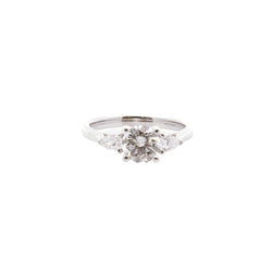 Bague diamant 1,02 cts G/Pur 10x en or blanc 18k - Castafiore