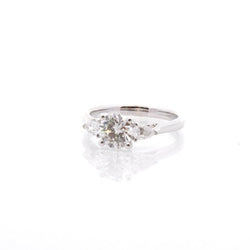 Bague diamant 1,02 cts G/Pur 10x en or blanc 18k - Castafiore