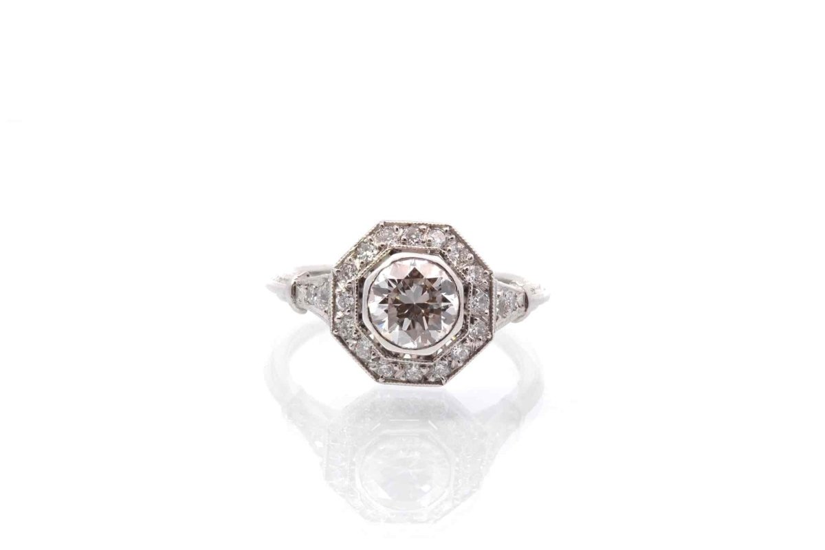 Bague diamant de 0,94 ct H/SI1 en platine - Castafiore