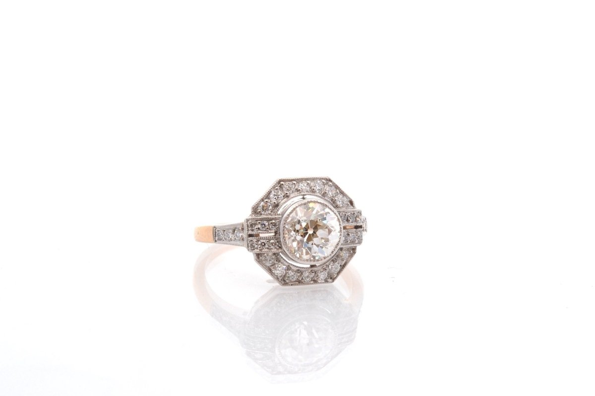 Bague diamant de 1,24cts en or et platine - Castafiore