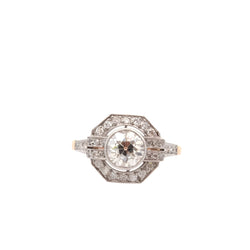 Bague diamant de 1,24cts en or et platine - Castafiore