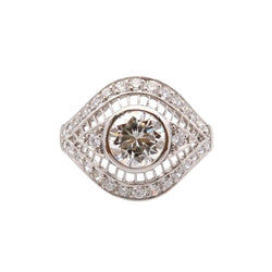 Bague diamant de 1,41cts J/VS2 en platine - Castafiore