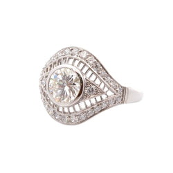 Bague diamant de 1,41cts J/VS2 en platine - Castafiore
