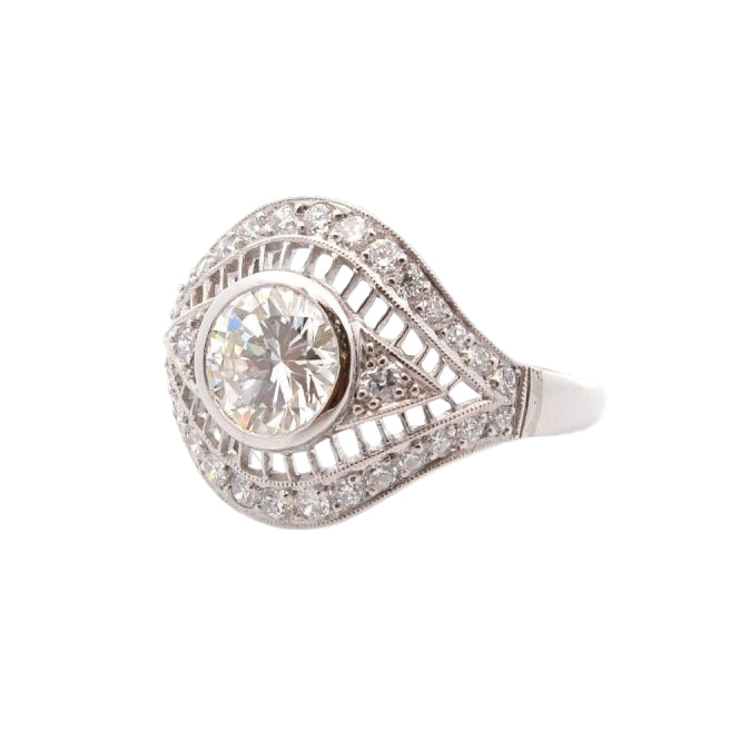 Bague diamant de 1,41cts J/VS2 en platine - Castafiore