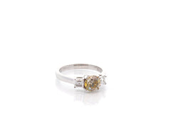 Ring diamond fancy yellow 1.04cts