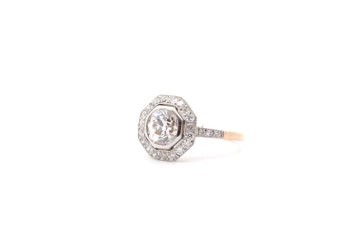 Bague Diamant J/P1 en Or 18k et Platine - Castafiore