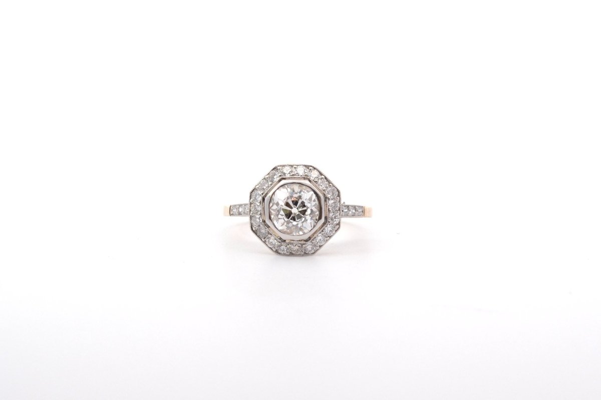 Bague Diamant J/P1 en Or 18k et Platine - Castafiore