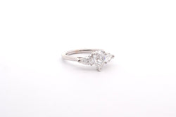 Bague Diamant Poire 1ct D/SI2 Cartier en Or Blanc 18k - Castafiore