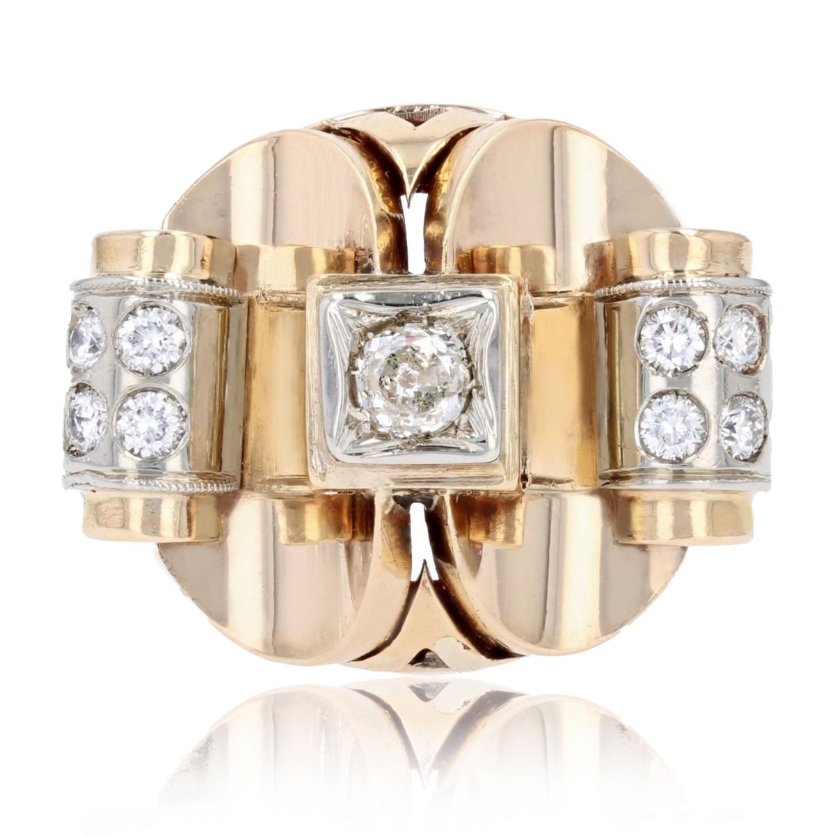 Bague diamants ancienne années 40 - Castafiore